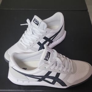 Onitsuka Tiger by Asics White and Black Athletic Shoes